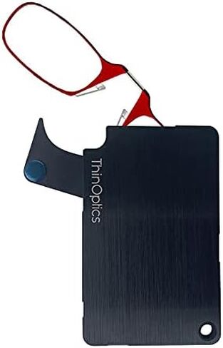 ThinOptics Stainless Steel Slim Wallet with Readers/Reading Glasses Rectangular, Rose Gold, 44.45mm + 1 in Saudi Arabia