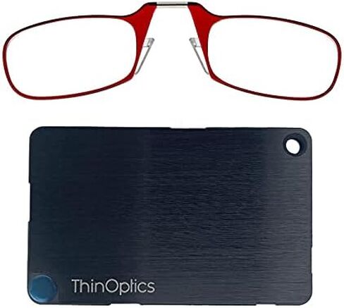ThinOptics Stainless Steel Slim Wallet with Readers/Reading Glasses Rectangular, Rose Gold, 44.45mm + 1 in Saudi Arabia