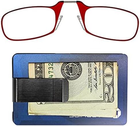 ThinOptics Stainless Steel Slim Wallet with Readers/Reading Glasses Rectangular, Rose Gold, 44.45mm + 1 in Saudi Arabia