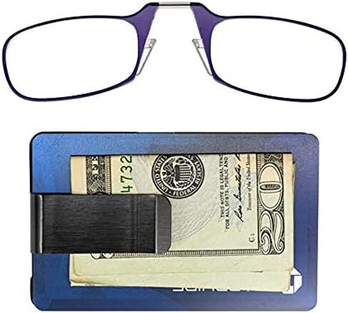 ThinOptics Stainless Steel Slim Wallet with Readers/Reading Glasses Rectangular, Rose Gold, 44.45mm + 1 in Kuwait