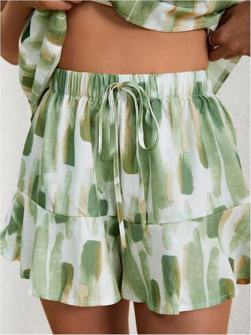 Milumia Women Summer Outfits 2 Piece Knot Back Halter Top and Wide Leg Shorts Sets in Saudi Arabia
