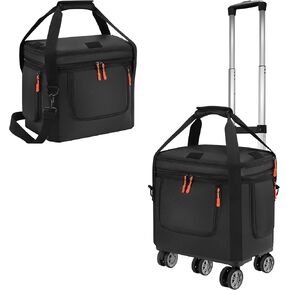 Soft Carrying Bag Compatible with Jackery Explorer 1000 V2, Portable Power Station Storage Case with Wheels and Pull Rods, Generator Cover with Adjustable Shoulder Strap for Outside