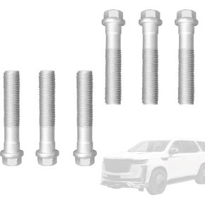 6Pcs Front Wheel Hub Bearing Mounting Bolt Kit - Compatible with Cadillac & Hummer Vehicles - Escalade 02-20, Escalade ESV 03-20, Escalade EXT 02-13, DTS 06-11, H2 03-09, Replace# 15719028
