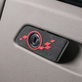 BETTERHUMZ Compatible with Audi A6 C7 RS6 S6 A7 4G8 S7 RS7 Allroad Quattro 2012-2018 for Alcantara Co-Pilot Gloves Box Key Hole Panel Trim Stickers Car Interior Accessories