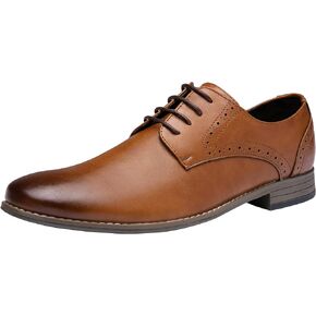 Jousen Men's Oxford Plain Toe Dress Shoes Classic Formal Derby Shoes