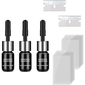 3 PCS طقم إصلاح الكراك الزجاجي الزجاجي ، حلول سائل إصلاح Nano Class