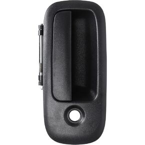 Exterior Door Handle Front Right Passenger Side for 1996-2009 Chevy Express GMC Savana 1500 2500 3500 4500 Van, Replces 79321, Black w/Key Hole