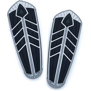 Kuryakyn 5650 Motorcycle Foot Control Component: Spear Driver Floorboard Inserts for 2014-19 Indian Motorcycles, Chrome, 1 Pair