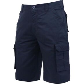 Men's Cargo Shorts Outdoor Hiking Travel Casual with Multi-Pocket 100% Cotton Twill Relaxed Fit