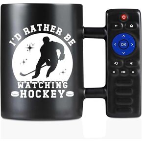 OneBttl Ice Hockey Player Gift for Boy & Men ، Function Coffee Mug مع مقبض وحدة التحكم عن بُعد ، 13.5 أوقية/400 مل ، هدايا لعشاق الهوكي ، اللاعبين ، المدربين