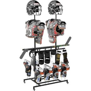 yeshine Hockey Gear Drying Rack, Ice Hockey Stick Holder Field Hockey Equipment Dryer - Large Hockey Display Storage Rack Sports Metal Tree Stand for Lacrosse