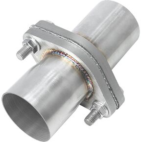 Exhaust Flange Repair Pipe Kit 2" ID to 2" OD Exhaust Pipe Connector with Gasket and Bolt for Quick Fix Repair, 304 Universal Stainless Steel Exhaust Flange Bolts Pipe Kit