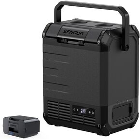 EENOUR 12 Volt Car Refrigerator D10 Battery Powerd 12V Fridge 10Qt Portable Refrigerator for Car 12/24V DC 110~240 Volt AC for Truck RV Camper SUV Portable Freezer Electric Cooler for Camping - Black