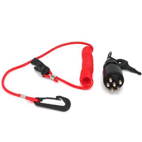 5005801 Boat Main Switch Ignition Key Assembly with Safety Lanyard for Johnson Evinrude OMC 40-200 HP Outboard Motors Control Box replaces 175974