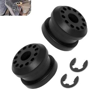 2 PCS Car Transfer Case Shifter Control Linkage Bushings, Shifter Bushing Kit with 2 E-clips, Replacement OEM #68078974AA 5210555AA 68078975AA for Dodge Ram 1500 2500 3500 Most Cars (Black)