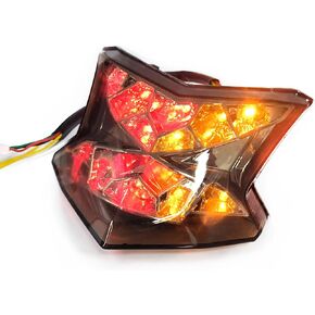 Motorcycle Tail Light LED Integrated Turn Signal Blinker Smoke Lens Compatible with Ninja 400 650 Z650 Z900 EX650 ZH2 2020-2023