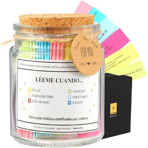 Tarro de Salmos de la Biblia en Español: Ideal para Oración, Regalos y Estudio - Spanish Bible Verses Jar