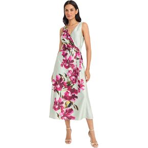 Maggy London Women’s V-Deiveless Charmeuse Wrap