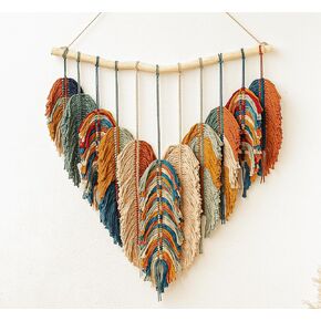 ديكور جدار بوهو - جدار كبير معلق - ديكور غرفة نوم بوهو - نسيج لغرفة النوم - 31x39 بوصة