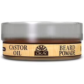 MEN Castor Oil Beard and Hair Pomade For Styling Hair And Beard,All Day Hold, For A Sleek Defined Look Silicone,Paraben Free For All Hair Types and Textures Made in USA 4oz in Saudi Arabia