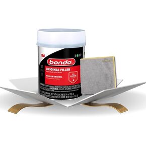 Bondo Auto Body Filler 14 oz for Interior and Exterior Repairs Bundle with Microfiber Cloth - Non-Shrinking Two-Part Compound – All-Purpose - Gift Set (2 Items)