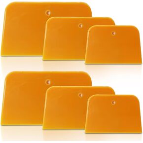 Body Filler Spreaders, 6PCS Plastic Spreader,4, 5, 6 Inch Reusable Automotive Body Fillers Hard for Applying Fillers, Putties, Glazes, Caulks and Paint