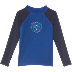 Quiksilver Boy اليومية UPF50 Long Long (طفل صغير/أطفال صغار) أسود/أزرق 6 طفل صغير
