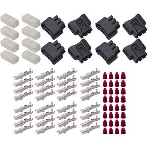 OCESTORE 8Pcs 90980-11885 Ignition Coil Plug Connector 7283-7449 4 Pin Compatible with RAV4 Corolla Matrix Camry Highlander Waterproof Ignition Coil Plug Socket Black