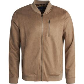 Ben Sherman Men's Bomber Jacket - Cozy Full Zip Up Faux Suede Bomber Jacket for Men - Casual Mens Suede Jacket (S-XL)
