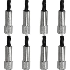 8 PCS Car Valve Cover Bolts, Chrome Valve Cover Bolt Set Kit, Automotive Engine Valve Cover Fastening Bolts Replacement, Compatible with Chevy SBC 283 305 327 350 383 (Silver & Black)