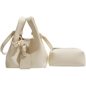 MakeMeChic Women's PU Leather Double Handle Single Strap Mini Shoulder Handbags Purse