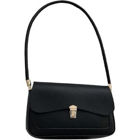 MakeMeChic Women's PU Leather Single Strap Flap Small Square Bag Shoulder Handbags