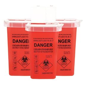 Laniakea 10pcs حاوية التخلص من الأدوات الحادة ، 1 كوارت حاويات الحاوية للاستخدام المنزلي ، الإبرة الحيوية والتخلص من المحقنة ، حاوية محمولة صغيرة للسفر