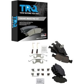 TRQ Brake Pads Ceramic Compatible with 2004-2009 Mercedes-Benz E320