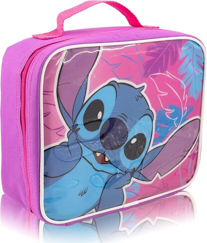 Disney Stitch Lunch Box for Kids | Stitch Insulated Lunch Bag Lunch Box for Girls, Boys, Unisex | Lilo and Stitch Pink Reusable Lunchbox in Saudi Arabia