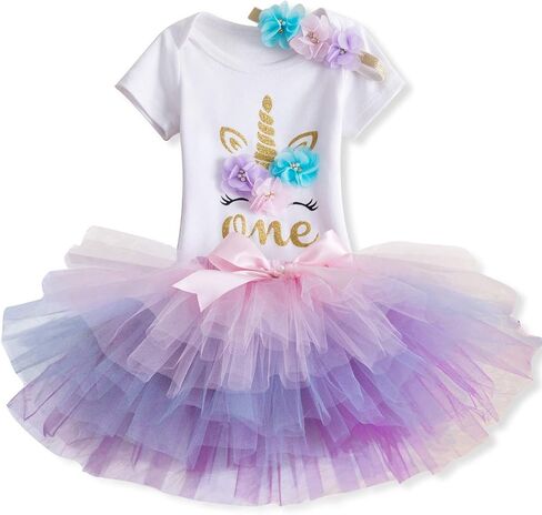 HiHcbf 1st 2nd كعكة عيد الميلاد سحق ملابس Baby Girls Romper + Tutu Skirt + عقال الأميرة تنورة لالتقاط الصور in Kuwait