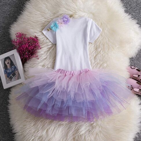 HiHcbf 1st 2nd كعكة عيد الميلاد سحق ملابس Baby Girls Romper + Tutu Skirt + عقال الأميرة تنورة لالتقاط الصور in Kuwait