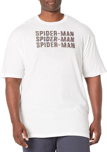 Marvel Big & Tall Classic Triple 3D Men's Tops Short Sleeve Tee Shirt, White, 4X-Large in Saudi Arabia