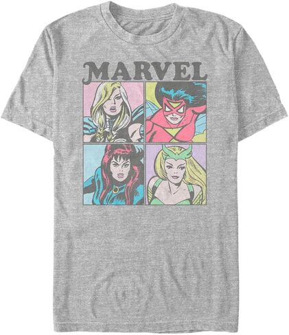 Marvel Big & Tall Classic Ladies Men's Tops Short Sleeve Tee Shirt, Athletic Heather, 3X-Large in Saudi Arabia
