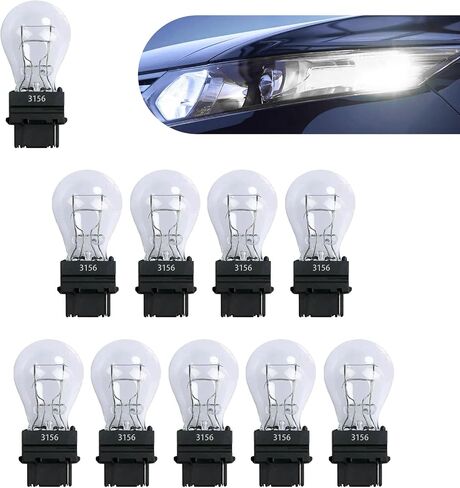 3157 Brake Light Bulb 3157 Tail Light Bulbs Car Instrument Light Bulb, 10 Pack 12V 21/5W Mini Bulb Miniature Rear Turn Signal Bulb Daytime Running Light Bulb Blinker Bulb Universal(Amber) in Saudi Arabia