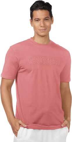 GUESS Men's Eco Alphy Tee, Wilted Rose, XXL in Saudi Arabia