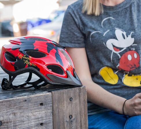 خوذة دراجة Bell Minnie Mouse للنساء باللون الأحمر والأسود in Kuwait