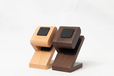 EVOLBER watch stand for 1, natural rare walnut&Japanese zelkova, wooden single watch display stand showcase (Walnut) in Saudi Arabia