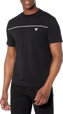 GUESS Men's Eco Aldous Tee, Jet Black A996, M in Saudi Arabia