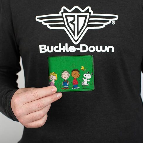 Buckle-Down Peanuts Worldwide LLC Wallet, Bifold, Peanuts Gang Group Pose Green, Vegan Leather in Saudi Arabia