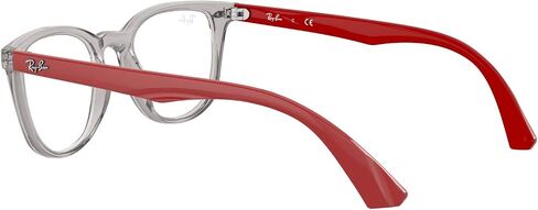 Ray-Ban Junior Kids' RY1601 Square Prescription Eyeglass Frames, Transparent Grey/Demo Lens, 48 mm in Saudi Arabia