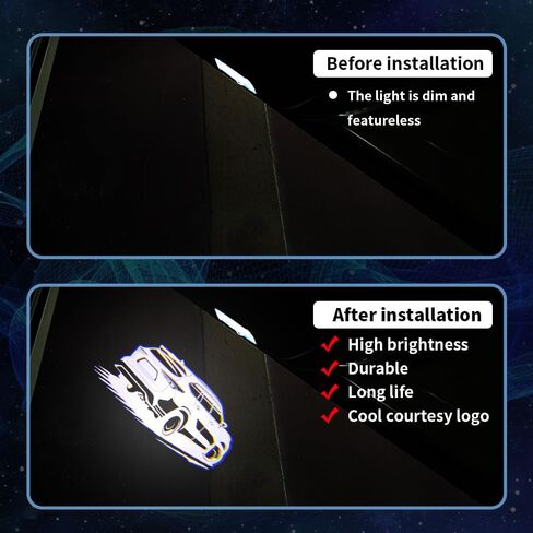 2 PCS LED Car Door Logo Lights Compatible for Highlander XU70 2020-present Courtesy Projector Laser Welcome Light Puddle Lamp Easy Installation Car Accessories (Water) in Saudi Arabia