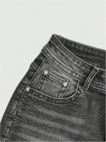 WDIRARA Women's Cross Embroidery Rhinestone Denim Shorts Y2k Grunge Punk Jean Shorts in Saudi Arabia