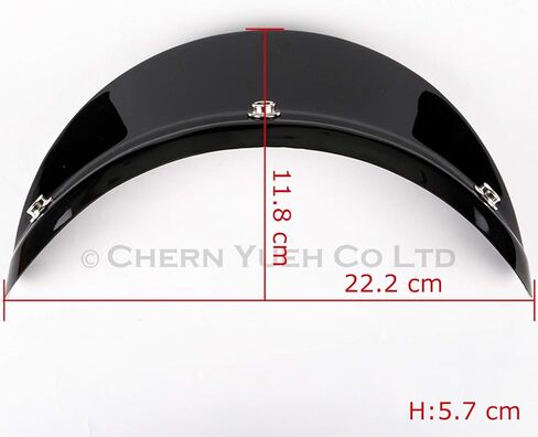 3-Snap Shorty Visor Peak for Motorcycle Helmets (Black) in Kuwait