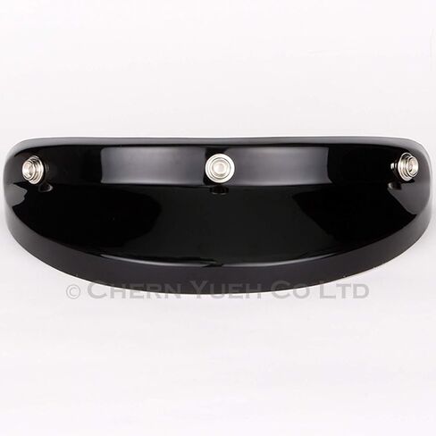 3-Snap Shorty Visor Peak for Motorcycle Helmets (Black) in Kuwait